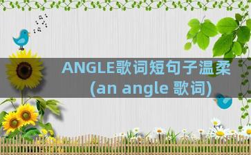 ANGLE歌词短句子温柔(an angle 歌词)